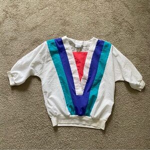 VTG ~ 1980s ~Remo of California ~ Color block Pull-Over Top ~ Beachwear ~ Size M